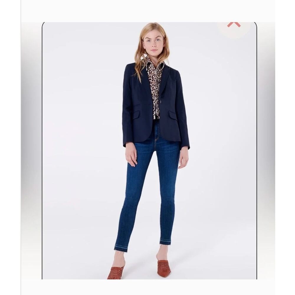 Veronica Beard Leopard Dickey S M L One Size for Blazers Tan Black Denim Cheetah - Picture 2 of 9